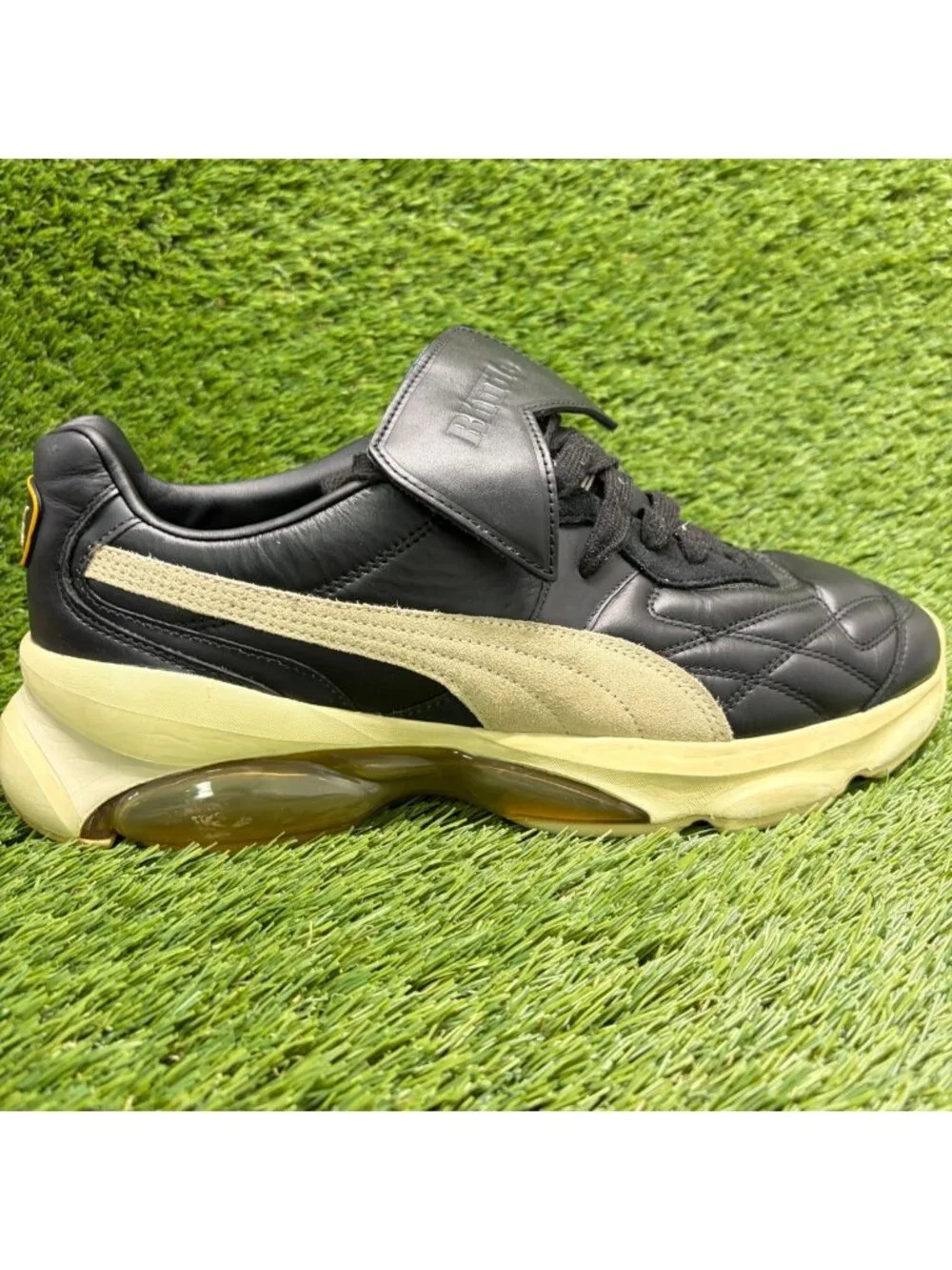 PUMA Rhude x Cell King Mens Size 11 Black Beige Athletic Leather Shoes Sneakers